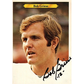 Bob Griese Miami Dolphins Signed 5x7 Jumbo 1980 Topps Card JSA Authenticated