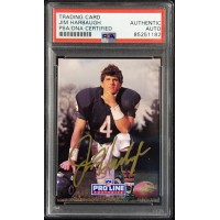 Jim Harbaugh Bears Signed 1991 Pro Line Portraits Card #278 PSA Authenticated