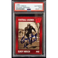 Elroy Hirsch Signed Football Legends Collector Series Card #12 PSA Authenticated