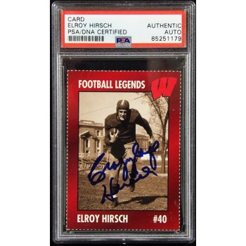 Elroy Hirsch Signed Football Legends Collector Series Card #12 PSA Authenticated