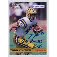 Todd Kinchen LSU Tigers 1992 Courtside Draft Pix Signed Card #67