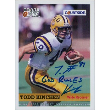 Todd Kinchen LSU Tigers 1992 Courtside Draft Pix Signed Card #67