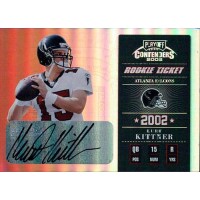 Kurt Kittner Falcons Signed 2002 Playoff Contenders Rookie ticket Card #148 /235