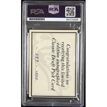 Todd Lyght Signed 1991 Classic Draft Pick Card PSA Authenticated /1500