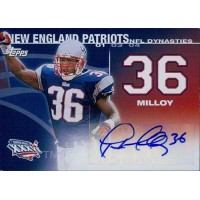 Lawyer Milloy Patriots Signed 2008 Topps NFL Dynasties Card #DYNA-LM /500