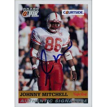 Johnny Mitchell Nebraska Cornhuskers 1992 Courtside Draft Pix Signed Card #75