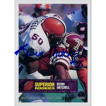 Kevin Mitchell Syracuse Orange 1994 Superior Rookies Autographed Card /5000 #51
