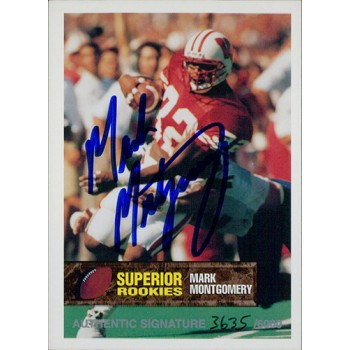 Mark Montgomery Wisconsin Badgers 1994 Superior Rookies Autographed Card /6000 #54