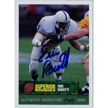 Eric Ravotti Penn State Nittany Lions 1992 Courtside Draft Pix Signed Card #62