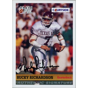 Bucky Richardson Texas A&M Aggies Signed 1992 Courtside Draft Pix Card #66