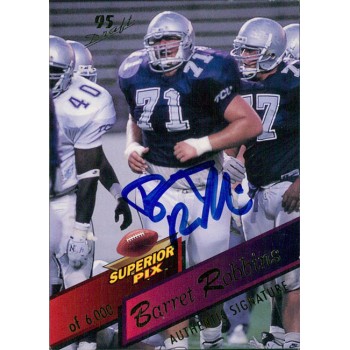 Barret Robbins Signed 1995 Superior Pix Auto Card #63 Rookie RC /6000