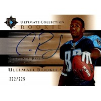 Courtney Roby Titans Signed 2005 UD Ultimate Collection Card #222 /225