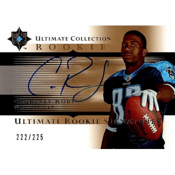 Courtney Roby Titans Signed 2005 UD Ultimate Collection Card #222 /225