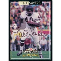 Gale Sayers Signed 1996 Jimmy Dean All Time Greats Card JSA Authenticated