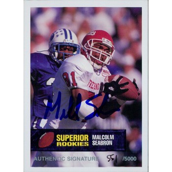 Malcolm Seabron Fresno State Bulldogs 1994 Superior Rookies Autographed Card /5000 #76