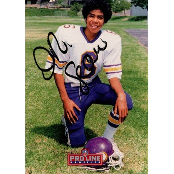 Junior Seau San Diego Chargers Signed 1992 Pro Line Profiles Card #2