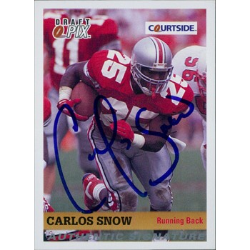 Carlos Snow Ohio State Buckeyes 1992 Courtside Draft Pix Signed Card #69
