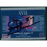 Joe Theismann Signed 1990-91 Pro Set Laminated Football Card #17 JSA Authentic