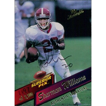 Sherman Williams Alabama Crimson Tide 1995 Superior Pix Autographs #59  /3500 Card