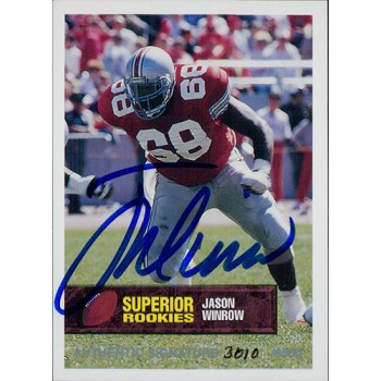 Jason Winrow Ohio State Buckeyes 1994 Superior Rookies Autographed Card /6000 #74