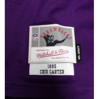 Cris Carter Minnesota Vikings Signed Replica M&N Legacy Jersey BAS Authenticated