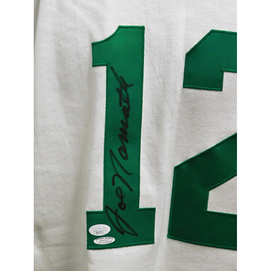 Joe Namath Autographed and Framed Green Jets Pro Style Jersey