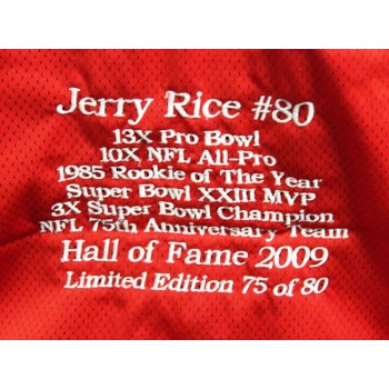Jerry Rice Signed San Francisco 49ers Custom Limited Ed Jersey JSA Authenticated
