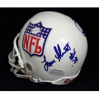 Lance Alworth Andre Reed Signed NFL Logo Replica Mini Helmet JSA Authenticated