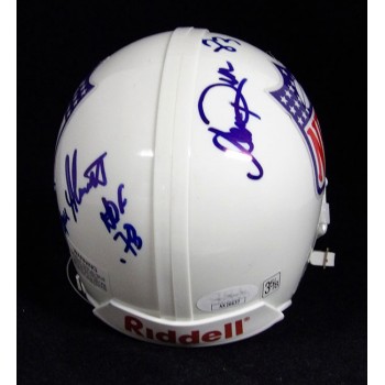 Lance Alworth Andre Reed Signed NFL Logo Replica Mini Helmet JSA Authenticated