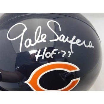 Chicago Bears Gale Sayers Dick Butkus Signed FS Replica Helmet JSA Authenticated
