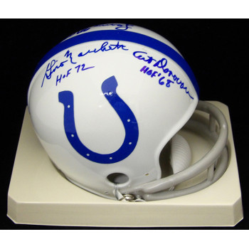 Baltimore Colts Art Donovan Lenny Moore Gino Marchetti Signed Mini Helmet JSA