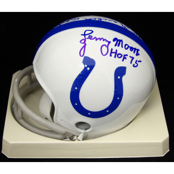 Baltimore Colts Art Donovan Lenny Moore Gino Marchetti Signed Mini Helmet JSA