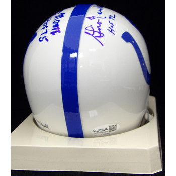 Baltimore Colts Art Donovan Lenny Moore Gino Marchetti Signed Mini Helmet JSA