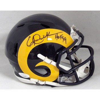 Eric Dickerson Los Angeles Rams Signed Mini Helmet JSA Authenticated HOF 99