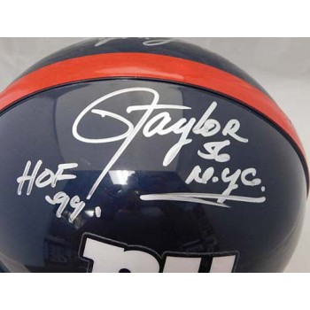 New York Giants Lawrence Taylor YA Tittle Signed FS Authentic Helmet JSA Authen