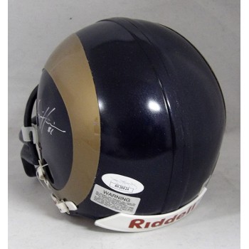 Az-Zahir Hakim St. Louis Rams Signed Mini Helmet JSA Authenticated Smudging