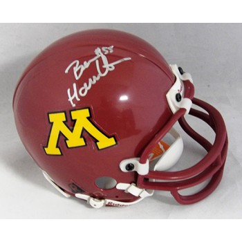 Ben Hamitlon Minnesota Golden Gophers Signed Mini Helmet JSA Authenticated