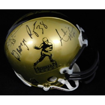 Heisman Trophy Winners Sims, Ware x5 Signed Mini Helmet JSA Authenticated