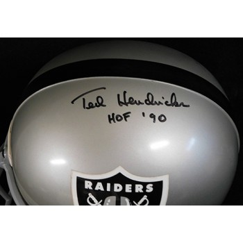 Ted Hendricks Oakland Raiders Signed Full Size Replica Helmet JSA Authenticated