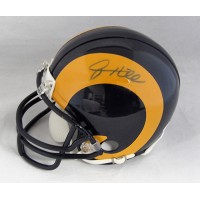 Jim Hill Sportscaster Football Player Signed Rams Mini Helmet JSA Authenticated