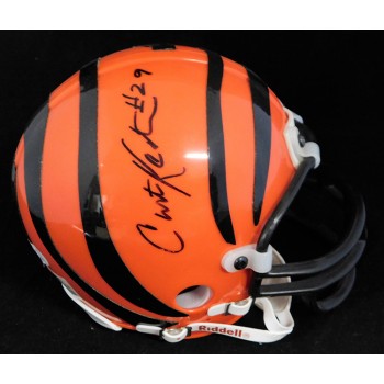 Curtis Keaton Cincinnati Bengals Signed Mini Helmet JSA Authenticated