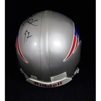 Peter Max Artist Signed New England Patriots Replica Mini Helmet JSA Authentic