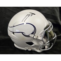 JJ McCarthy Signed Minnesota Vikings Winter Warrior W/ Visor FS Helmet Beckett JJ McCarthy Signed Minnesota Vikings Winter Warrior W/ Visor FS Helmet Beckett