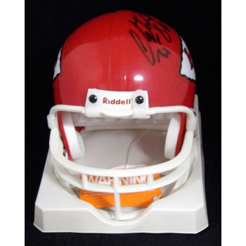 Christian Okoye Kansas City Chiefs Signed Replica Mini Helmet Topps Authentic