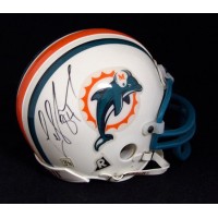 Leslie Shepherd Miami Dolphins Signed Replica Mini Helmet JSA Authenticated