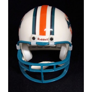 Leslie Shepherd Miami Dolphins Signed Replica Mini Helmet JSA Authenticated