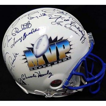 Super Bowl MVP's Signed Authentic Riddell Full Size Helmet JSA Authenticated