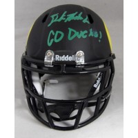 Dont'e Thornton Oregon Ducks Signed Mini Speed Helmet JSA Authenticated Smudged