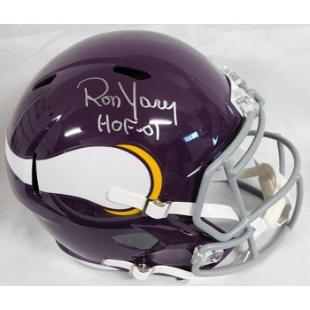 Ron Yary Minnesota Vikings Signed Full Size Replica Helmet JSA Authenticated