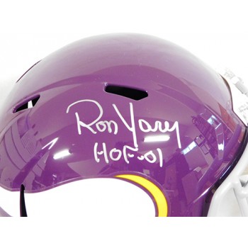 Ron Yary Minnesota Vikings Signed Full Size Replica Helmet JSA Authenticated